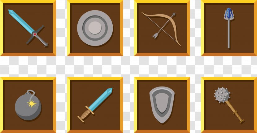 Role-playing Game Weapon Shield - Creative Set Transparent PNG