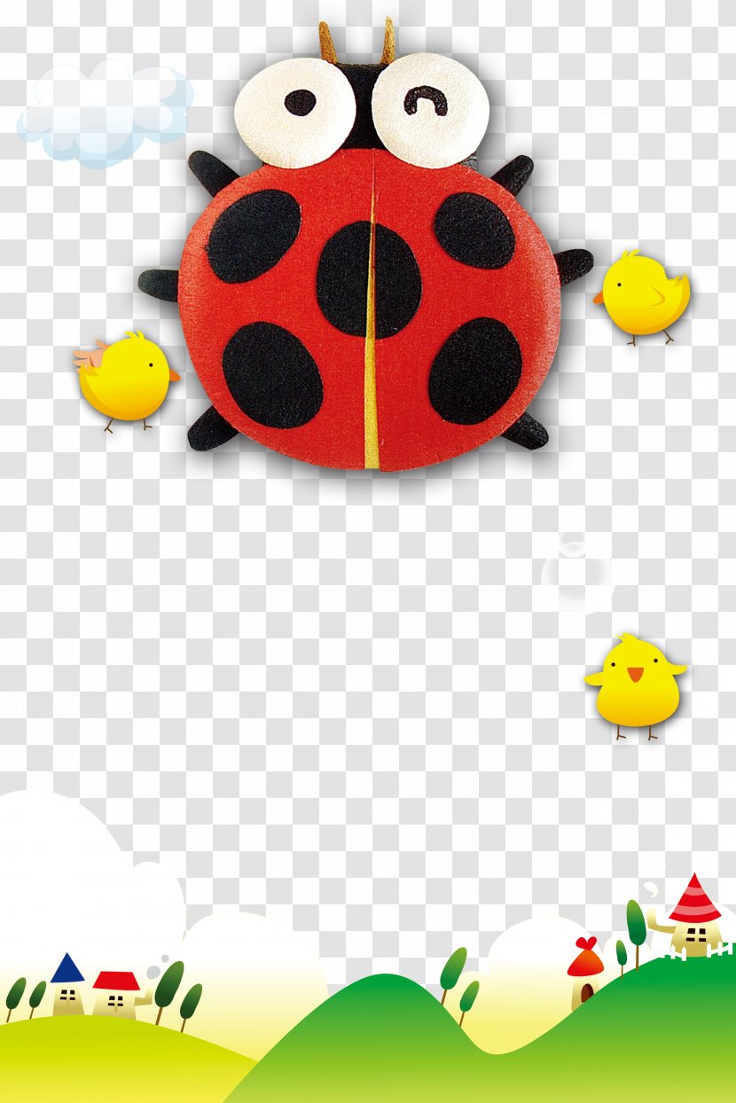 Cartoon - Childrens Song - Color Ladybug And Chick Transparent PNG