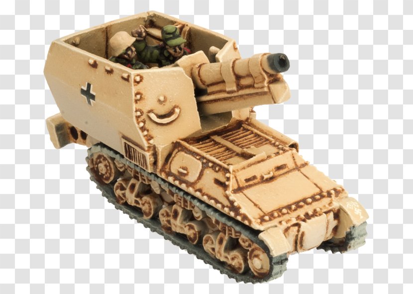Flames Of War Churchill Tank Afrika Korps Self-propelled Artillery 15 Cm SFH 13/1 - Vehicle Transparent PNG