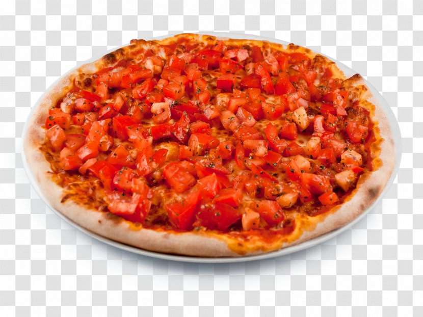 Sicilian Pizza Bruschetta Marinara Sauce Vegetarian Cuisine - Dish Transparent PNG