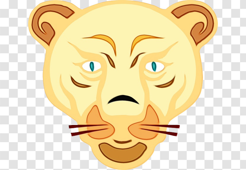 Lion Drawing Cartoon Roar Face Transparent PNG