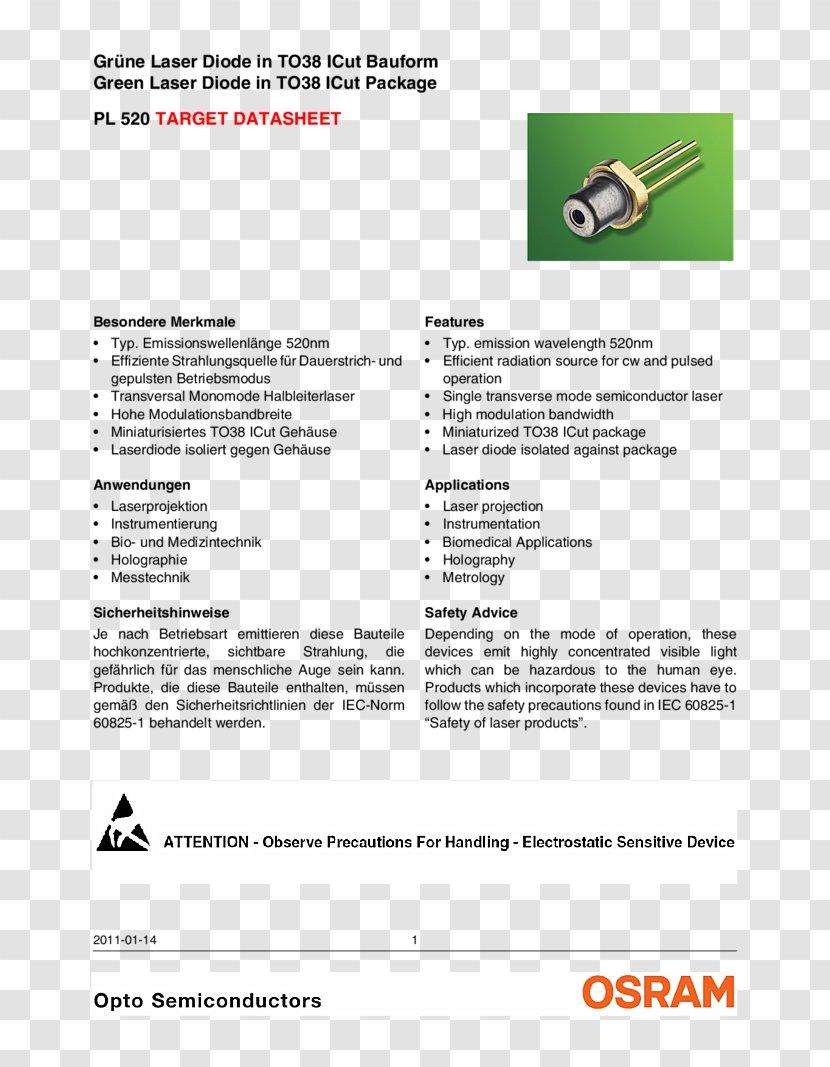 LaserDisc Light Laser Diode Blue - Document Transparent PNG