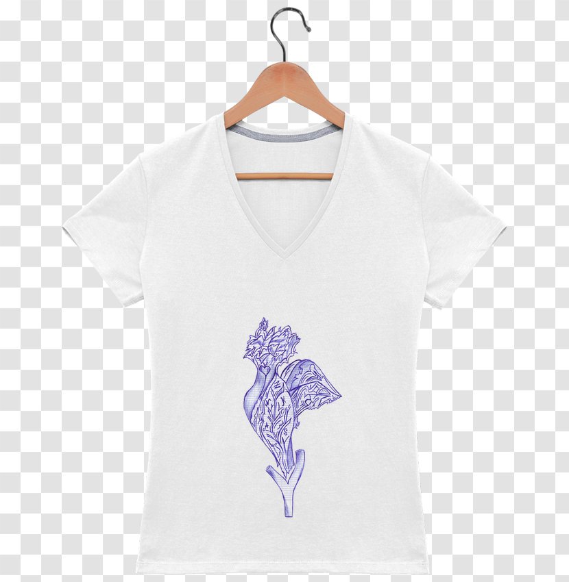 T-shirt Sleeve Neck Font - Purple Transparent PNG