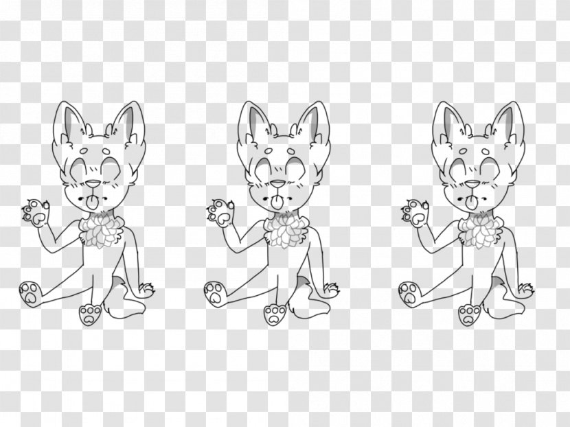 Dog Cat Mammal Line Art Sketch - Flower Transparent PNG