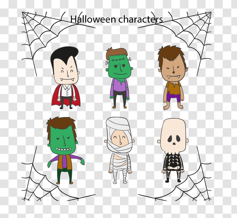 Halloween Euclidean Vector Download - Flower - 6 Characters Transparent PNG