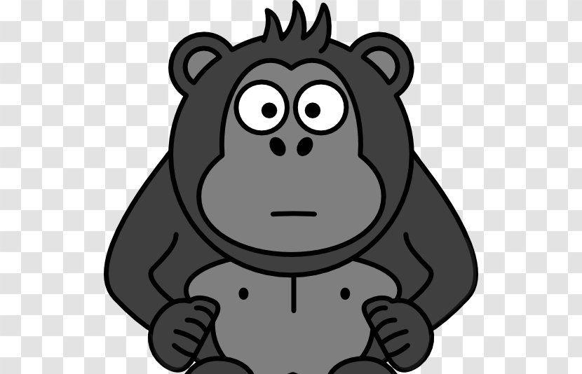 Ape Cartoon Monkey Clip Art - Fictional Character - Gorilla Transparent PNG
