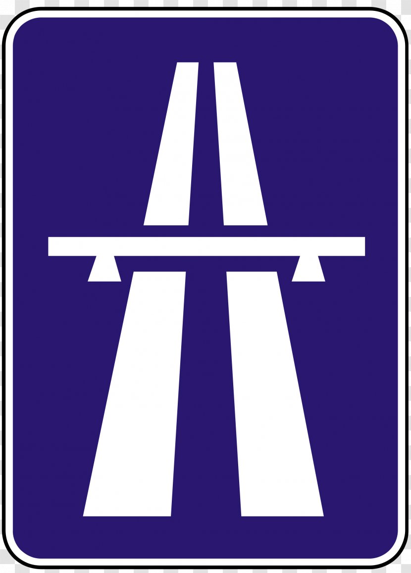 Car Controlled-access Highway Traffic Sign Two-lane Expressway Road - Signage Transparent PNG