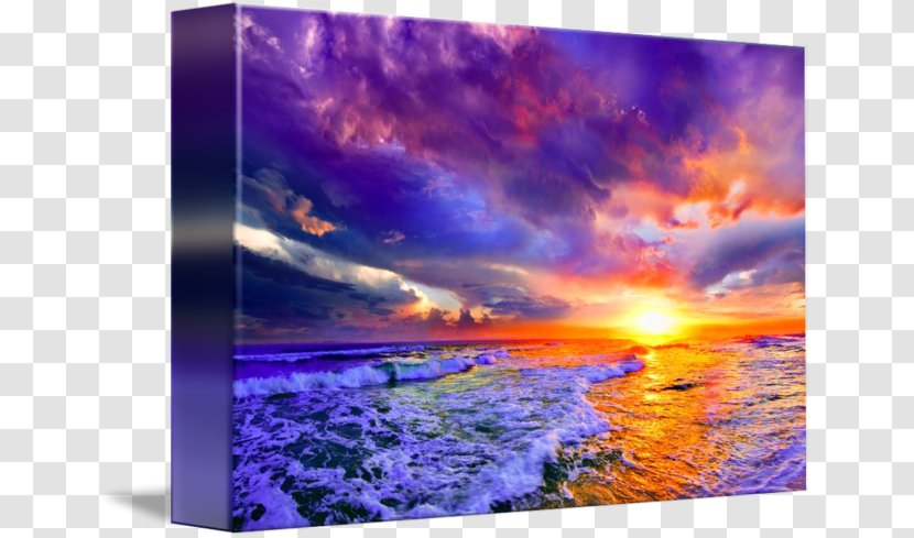 Seascape Canvas Print Art - Picture Frame - Beach Sunset Transparent PNG