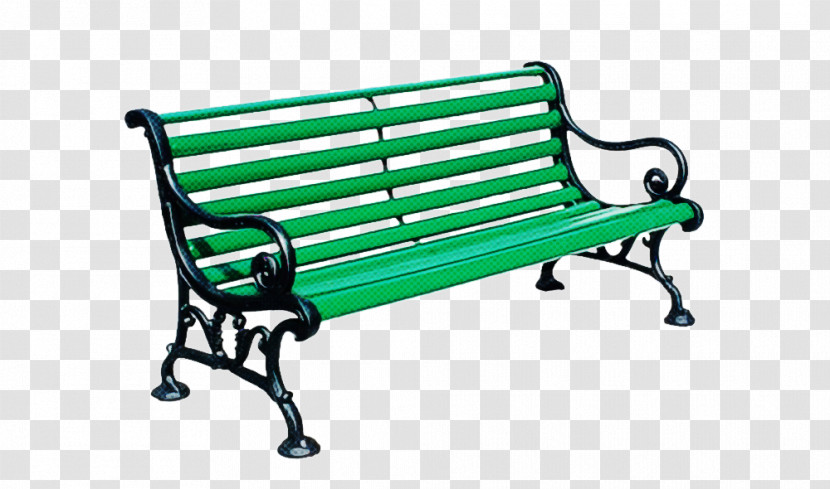 Furniture Outdoor Bench Green Bench Line Transparent PNG