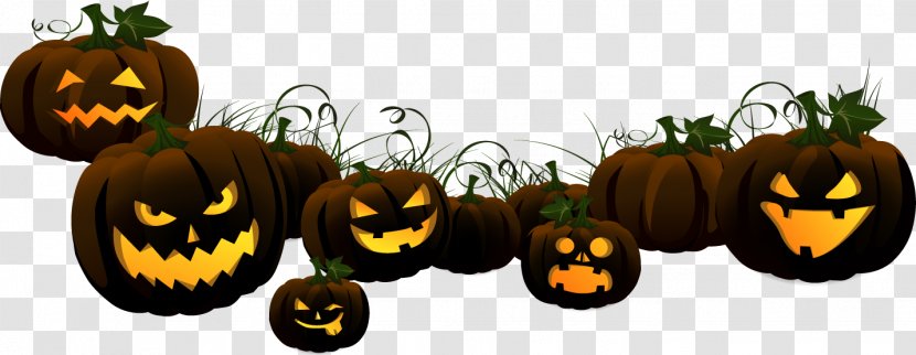 Halloween Jack-o'-lantern Clip Art - Squash - Vector Scary Pumpkin Transparent PNG