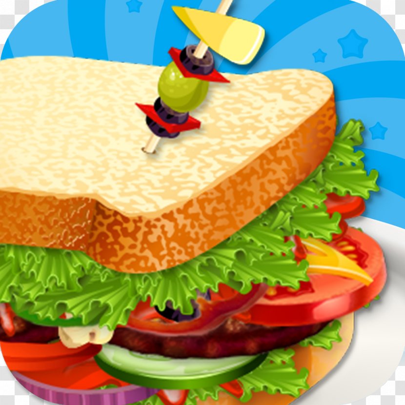 Cheeseburger Fast Food Veggie Burger Junk Sandwich Maker Cooking Games - Cuisine Transparent PNG