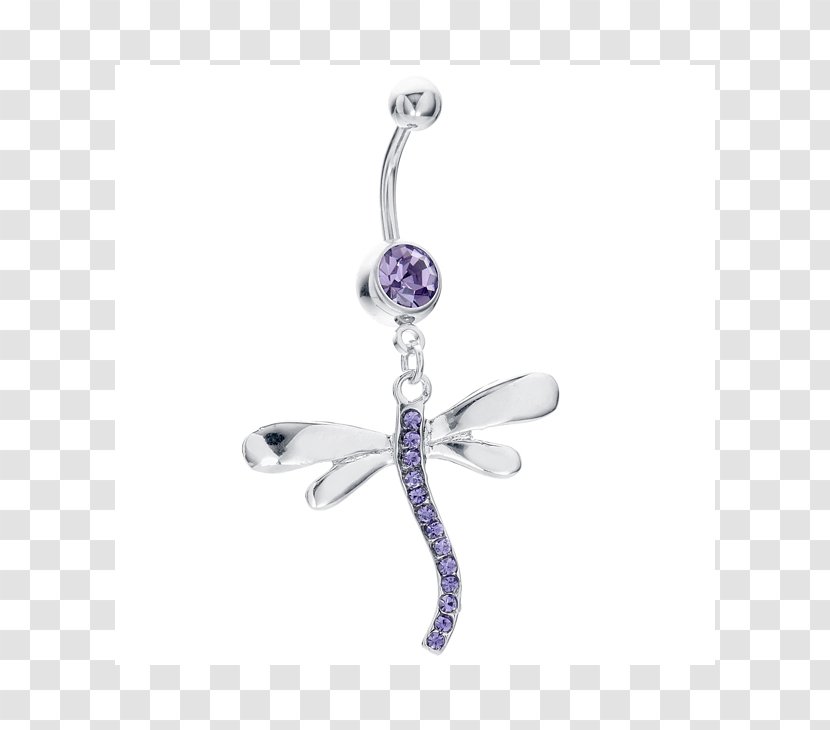 Earring Body Jewellery Navel Piercing Charms & Pendants - Purple - Ring Decoration Transparent PNG