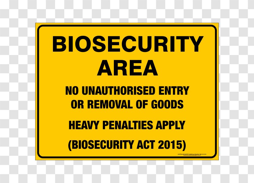 Biosecurity Signage Warning Sign Risk - Safety - Quarantine Transparent PNG