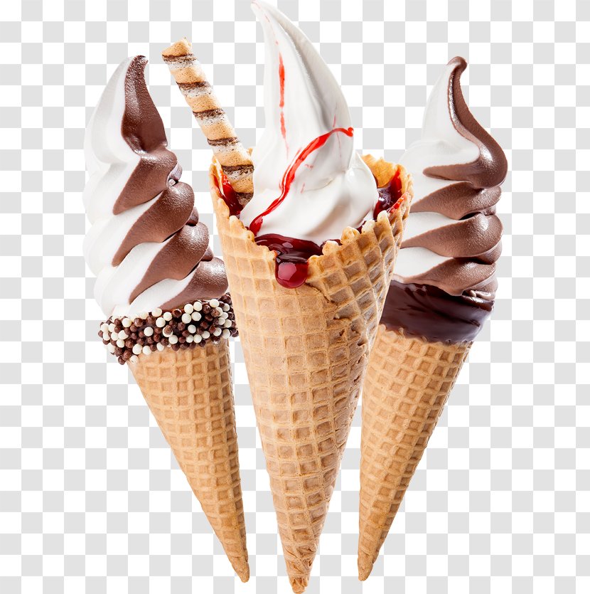 Ice Cream Cones Sundae Chocolate Milkshake - Dessert - Sorvete Transparent PNG