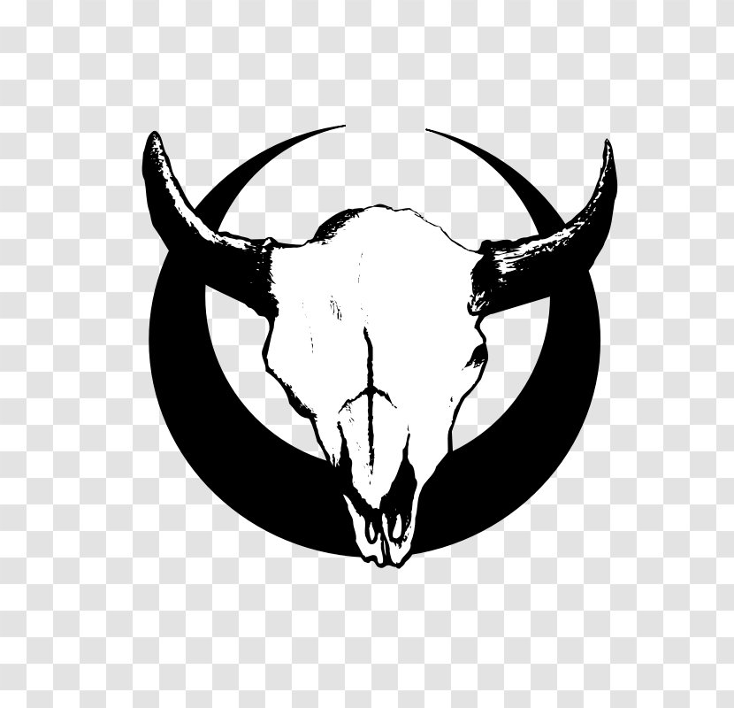 Cattle Bull Clip Art - Bone - Black Skull Transparent PNG