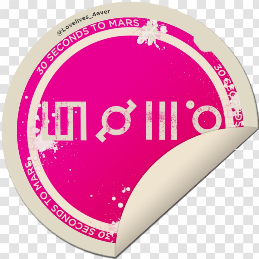 Thirty Seconds To Mars 30 Echelon Attack - Pink Sticker Transparent PNG
