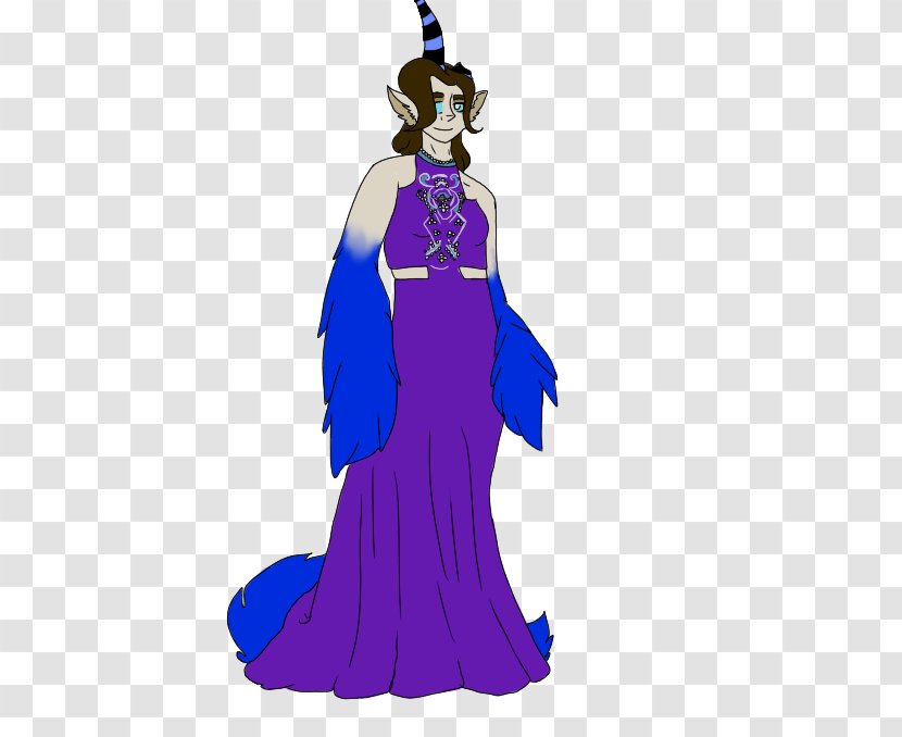 Costume Design Legendary Creature Dress Clip Art - Purple Transparent PNG