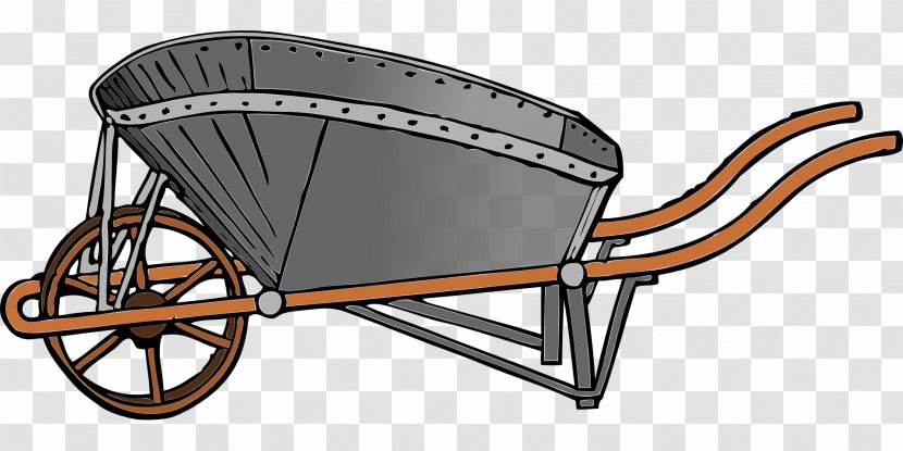 Wheelbarrow Coal Mining Clip Art - Bicycle Part - Gardening Transparent PNG