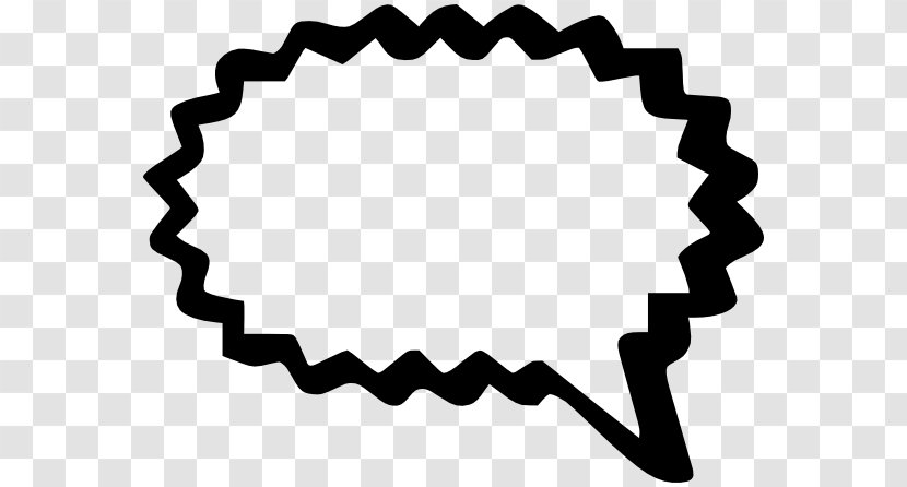 Speech Balloon Comics Cartoon Clip Art - Black And White - Comic Bubble Transparent PNG