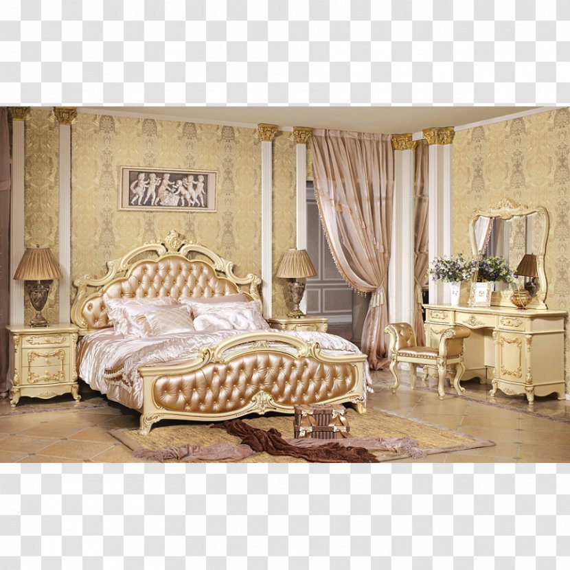 Capitonné Baroque Bedroom Décoration - Studio Couch - Bed Transparent PNG