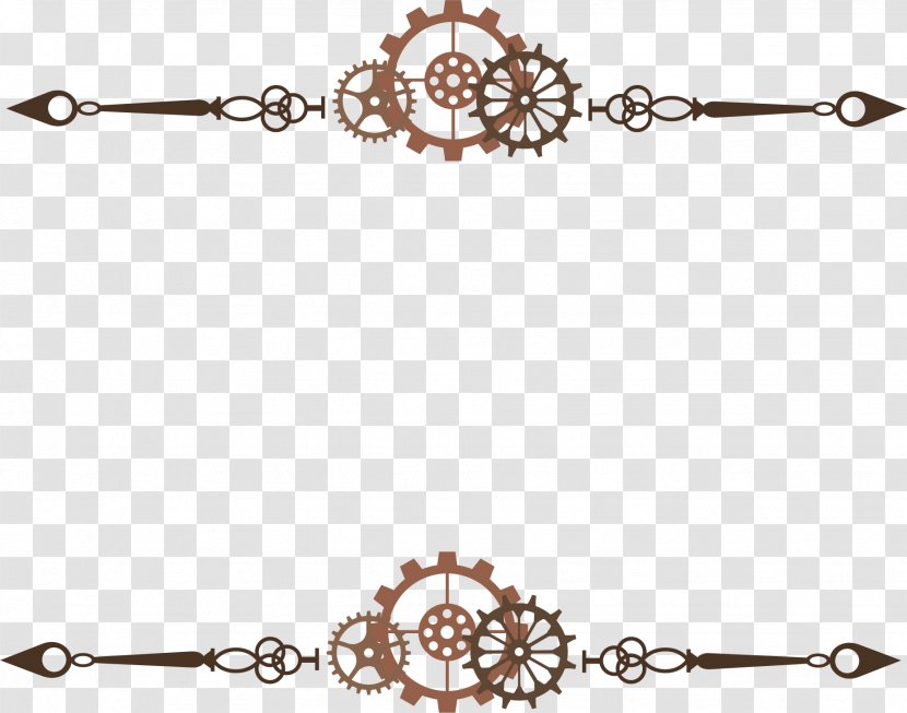 Gear Steampunk Mechanical Engineering - Fashion Accessory - Vintage Vector Border Material Machinery Transparent PNG