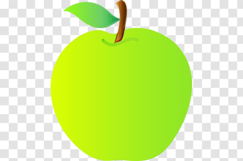 Green Leaf Apple Fruit Clip Art - Watercolor - Food Tree Transparent PNG