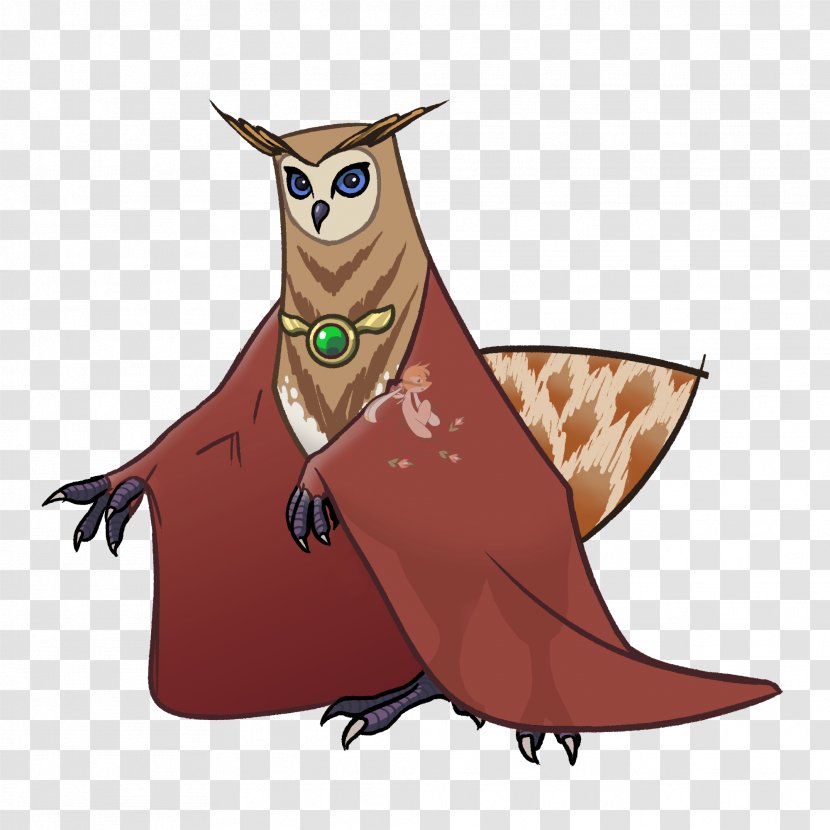 Owl Cartoon Beak Legendary Creature - Tail Transparent PNG