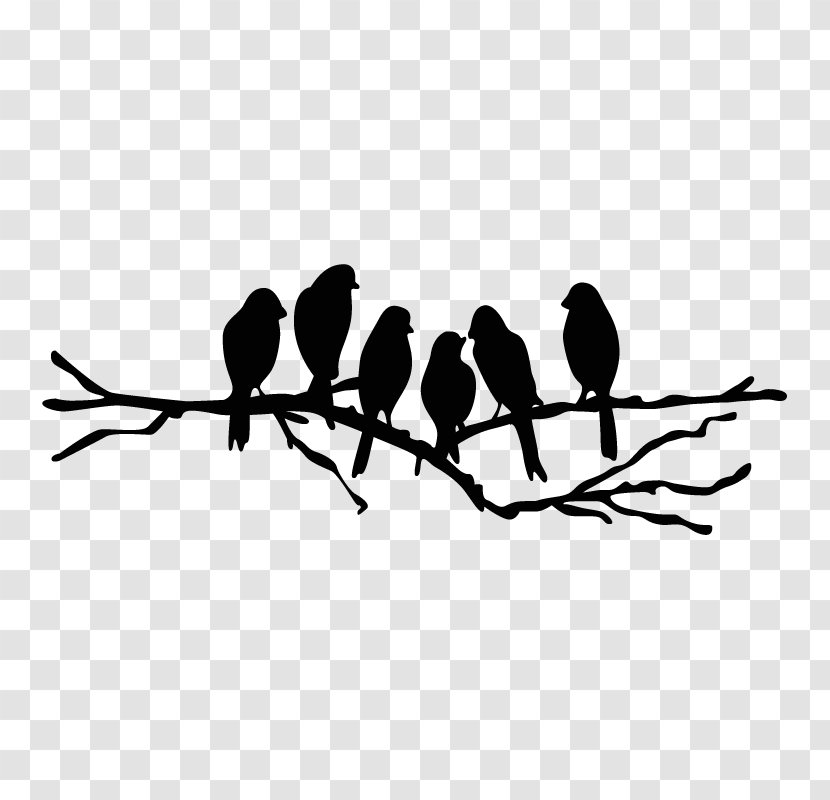 Lovebird Wall Decal Branch Stencil - Bird Transparent PNG