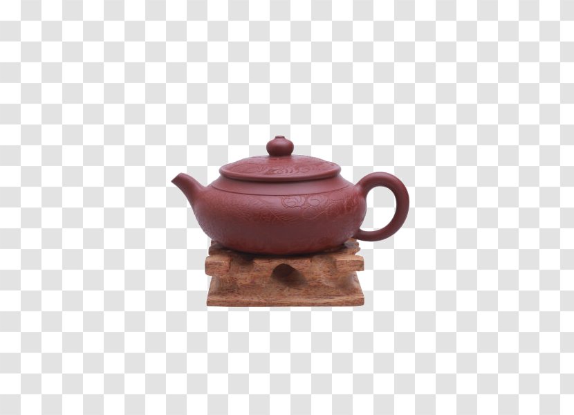 Yixing Clay Teapot Ware - Dragon Kiln - Hand-carved Zhuni Dahongpao Tea Antique Transparent PNG
