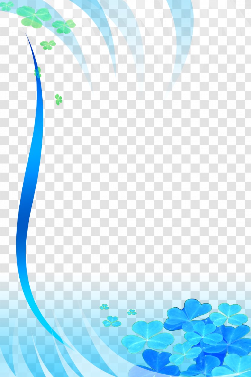 Wallpaper - Sky - Blue Clover Fantasy Background Transparent PNG