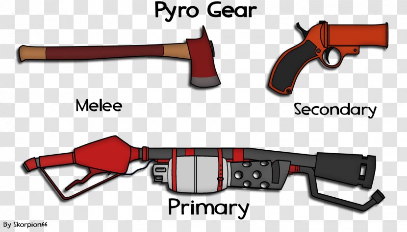 Technical Drawing Firearm Design Team Fortress 2 - Pyro Transparent PNG