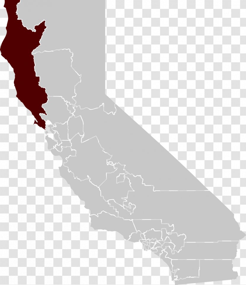 California’s 2nd Congressional District Ukiah San Anselmo Map California's State Senate - California Transparent PNG