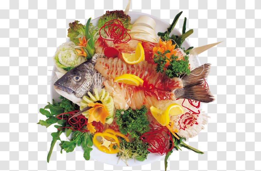 Asian Cuisine Fish Dish Steak Food - Garnish Transparent PNG