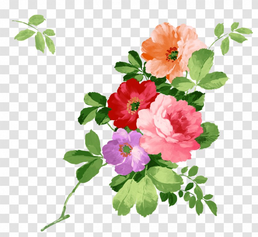 Watercolour Flowers Watercolor Painting - Rose Order - Flower Transparent PNG