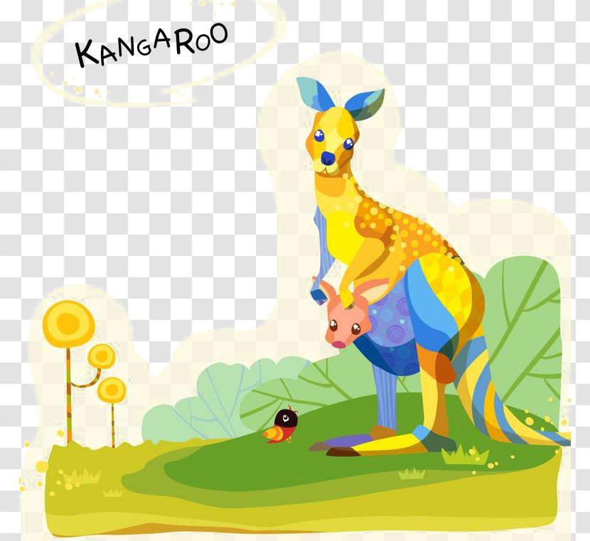 Kangaroo Red-necked Wallaby Clip Art - Organism - Cartoon FIG. Transparent PNG
