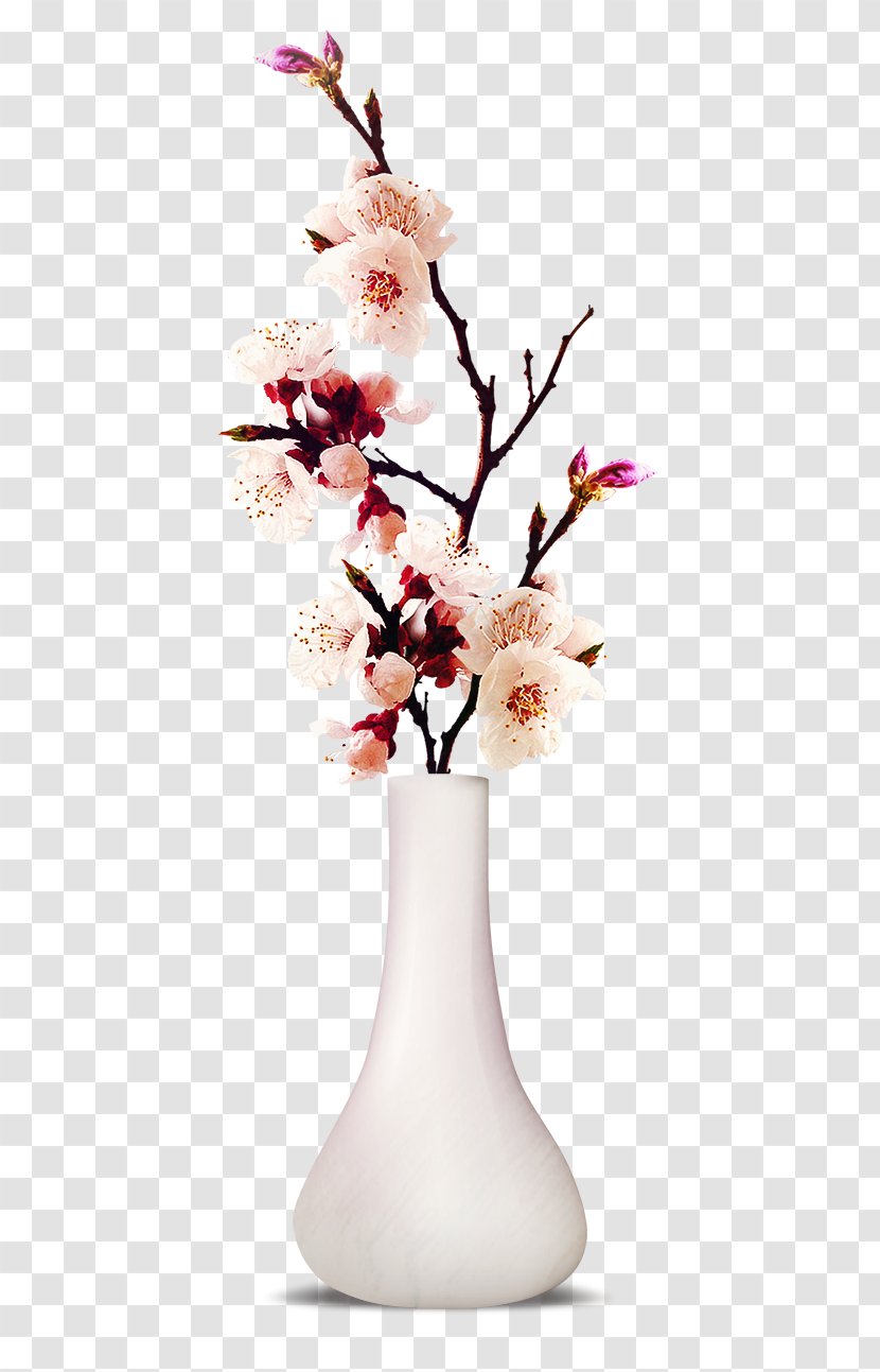 Vase Pink Flowers Room Blossom - Flowerpot - China Wind Peach Transparent PNG