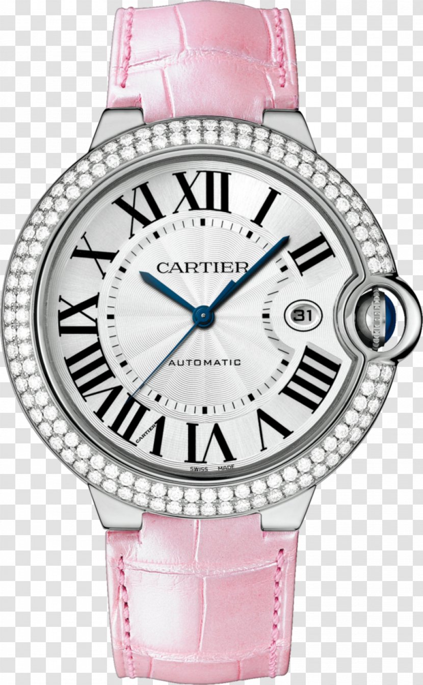 Cartier Ballon Bleu Automatic Watch Diamond Transparent PNG