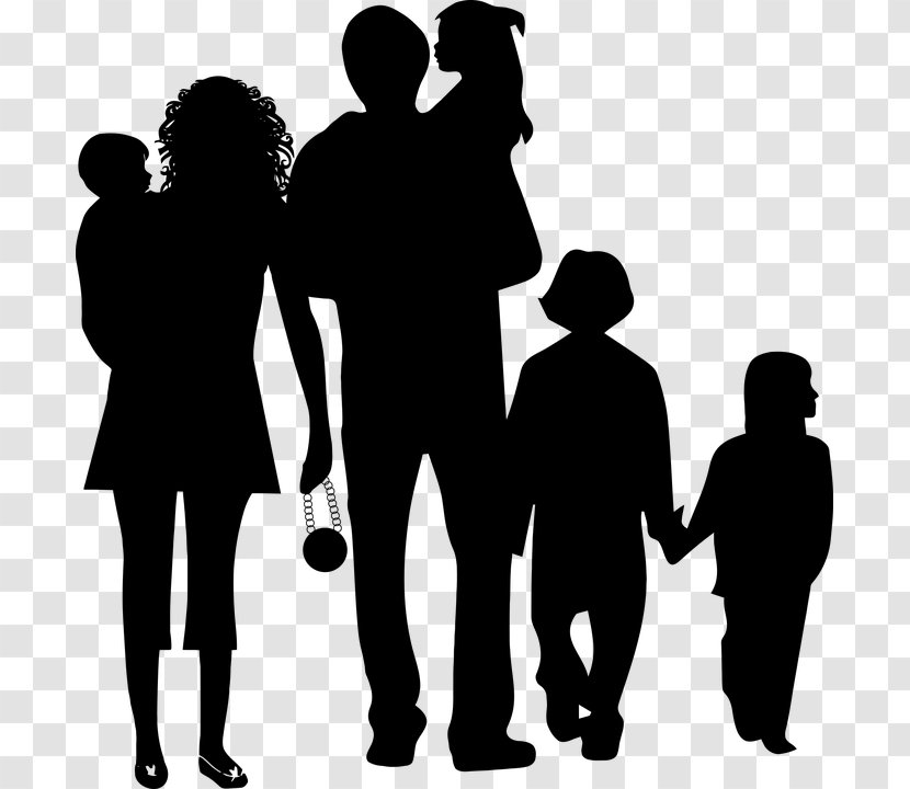 Silhouette Father Family Clip Art - Nuclear - Motherandfatherhd Transparent PNG