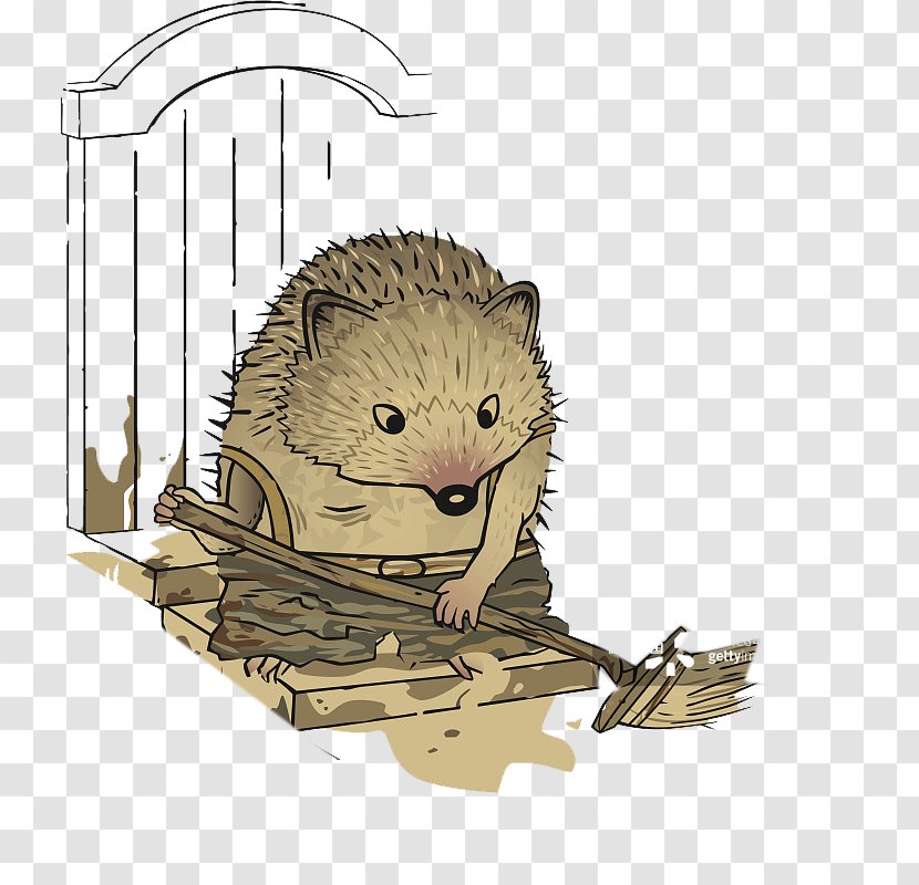 Hedgehog Cartoon Illustration - Fauna - Animal Comics Designed To Clean The Transparent PNG