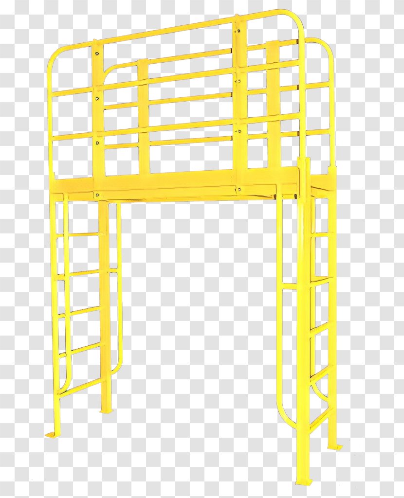 Yellow Furniture Line Table Chair - Ladder Transparent PNG