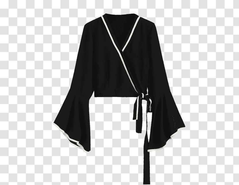 Robe Blouse Sleeve Shirt Top - Neck Transparent PNG