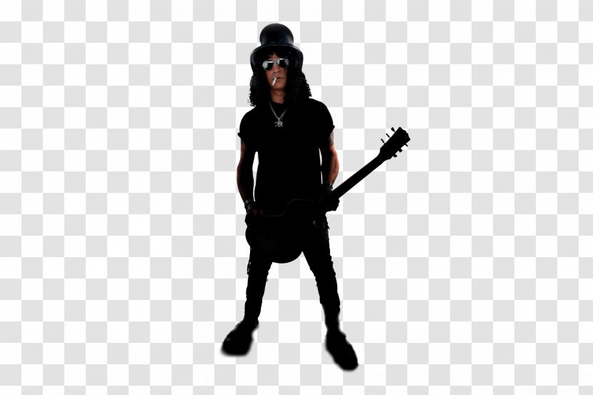 Silhouette Guitarist Guns N' Roses Bass Guitar - Bassist - Old School Transparent PNG