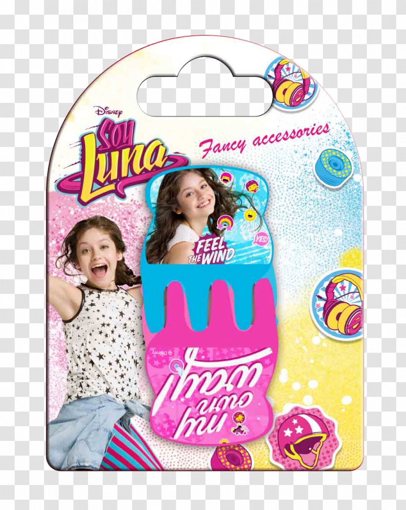 Disney Rana Soy Luna Clip Strip 12 Units, Wdsl029s Hair Clips Online Shopping Kids Euroswan - Violet - WD18136. Blister Brush + 4 Clips.Soy Party Transparent PNG