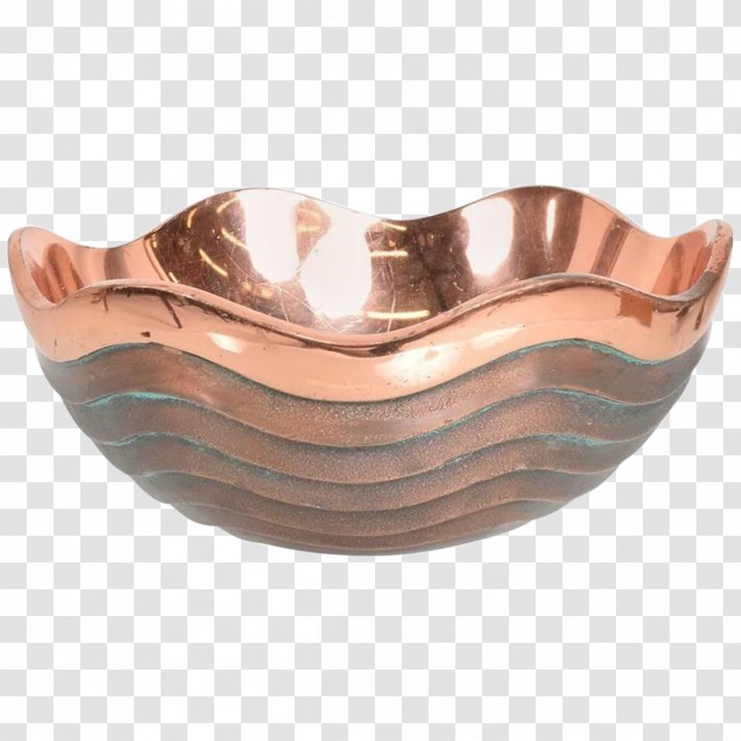 Copper Bowl Verdigris Patina - Silver Overlay Transparent PNG