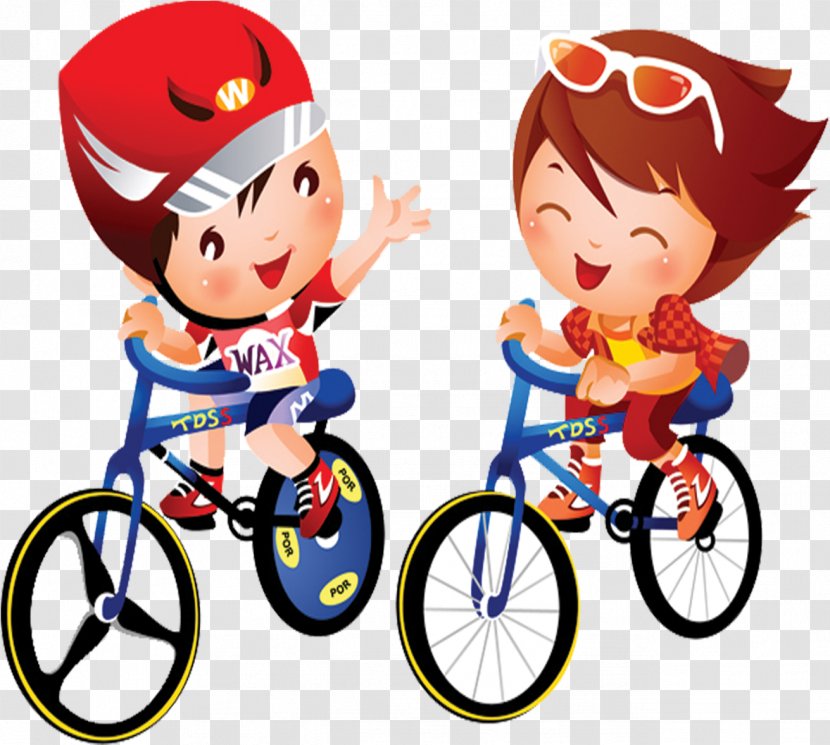 Bicycle Drawing Clip Art Child Cycling - Cartoon - Clipart Boy Transparent PNG