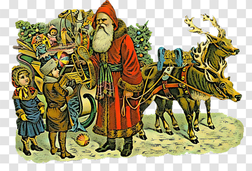 Cartoon Middle Ages Christmas Eve Transparent PNG