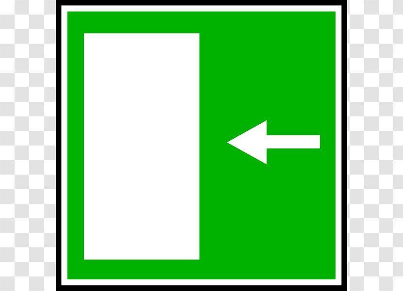 Window Emergency Exit Door Sign Clip Art - Area - Green Cliparts Transparent PNG