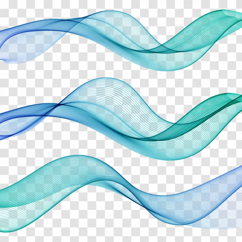 Wave Line Blue - Aqua - Dynamic Lines Transparent PNG