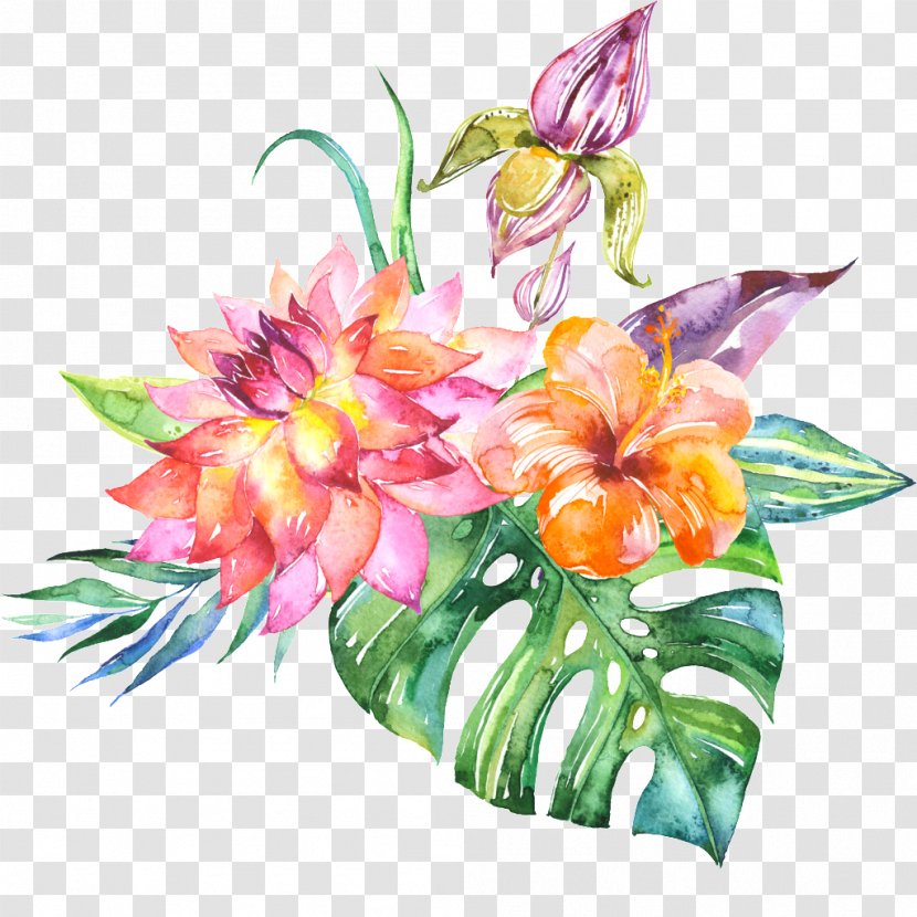 Watercolor: Flowers Watercolour Floral Bouquets Watercolor Painting Design - Bouquet - Flower Transparent PNG
