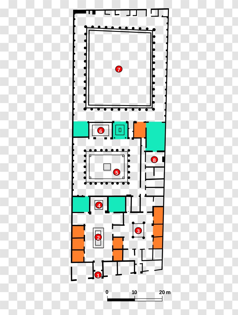 House Of The Faun Floor Plan - Text Transparent PNG